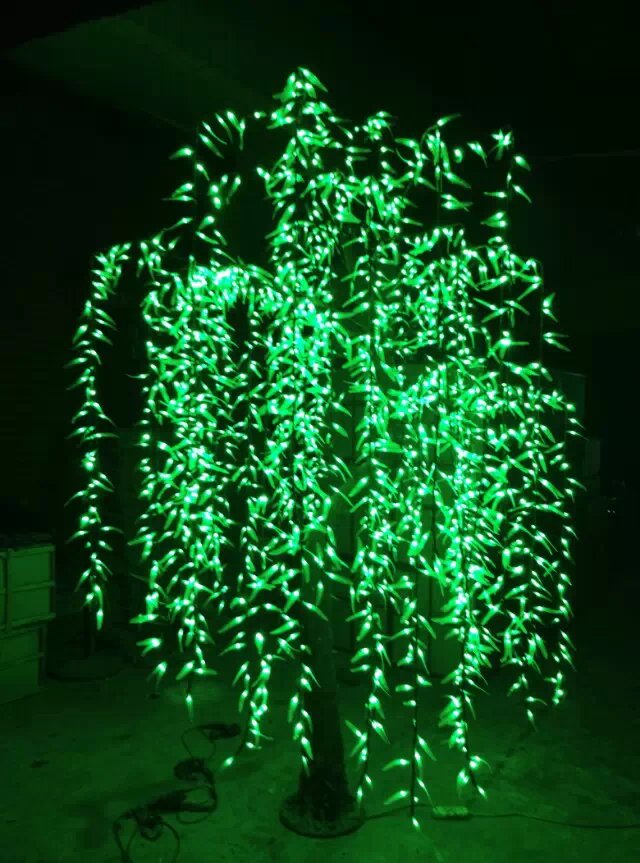 Light Tree Led Willow Tree Leaf Green Color Indoor Decoration