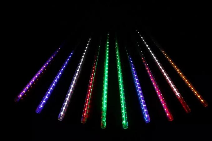 led meteor shower rain tube lights