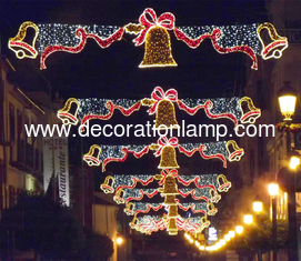 cross street led 2d bell motif light decoration