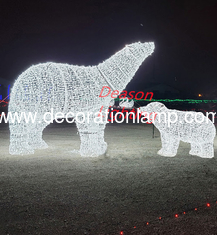 Christmas lighted polar bear