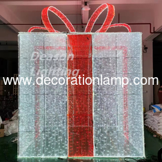 giant outdoor christmas gift box lights