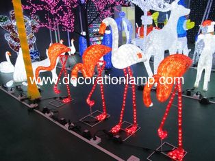 christmas lighted flamingo