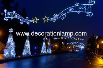 overhead street display Christmas lighting