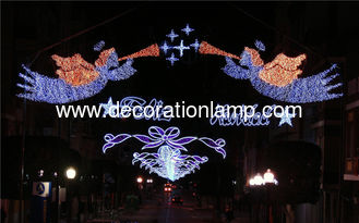 China new style led decoration motif light christmas across street light angel light supplier