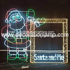wire frame christmas light motif