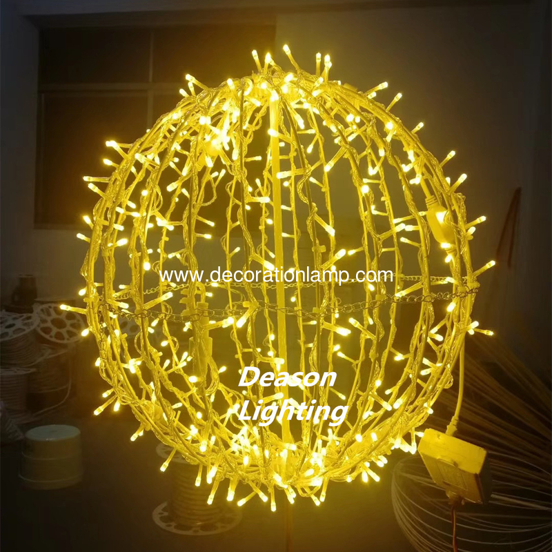 large outdoor christmas decoration lighted hanging foldable ball lights
