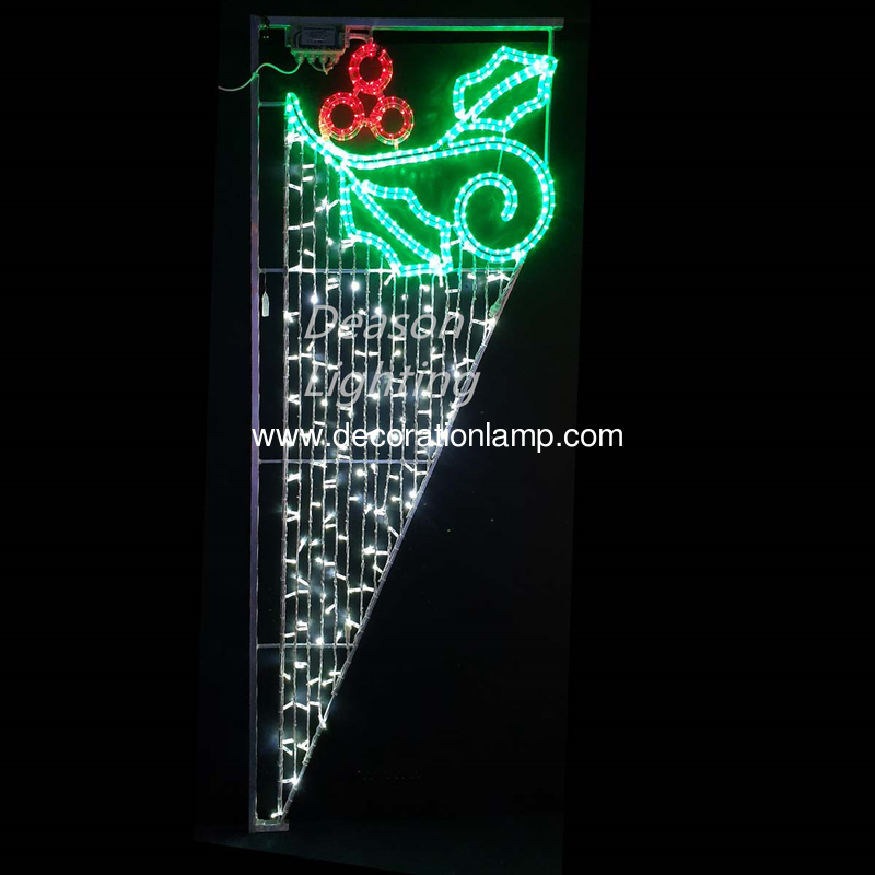 christmas street light pole decorations