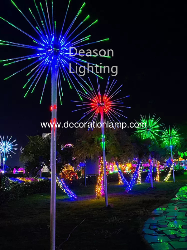 led rgb color changing firework tree light
