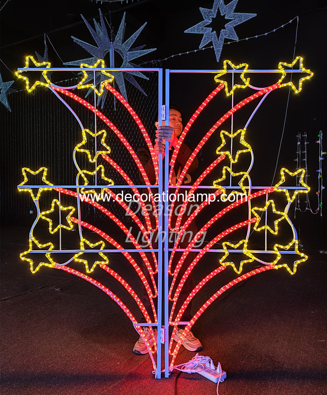 outdoor lamp post decorations christmas motif lights