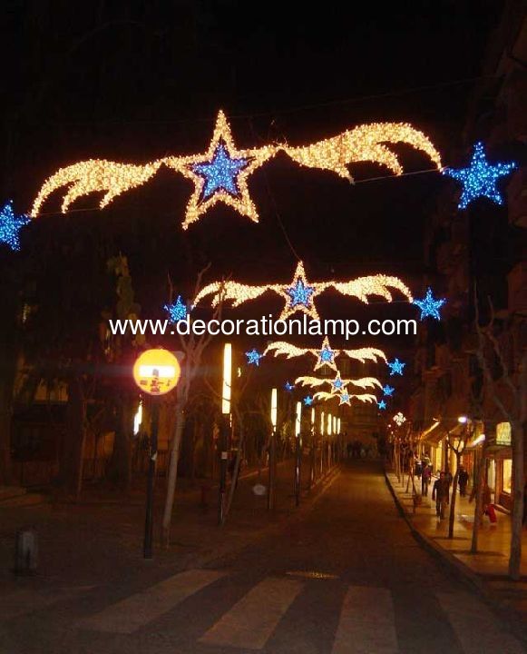 Outdoor LED motif lights LED Christmas street light decoration with star