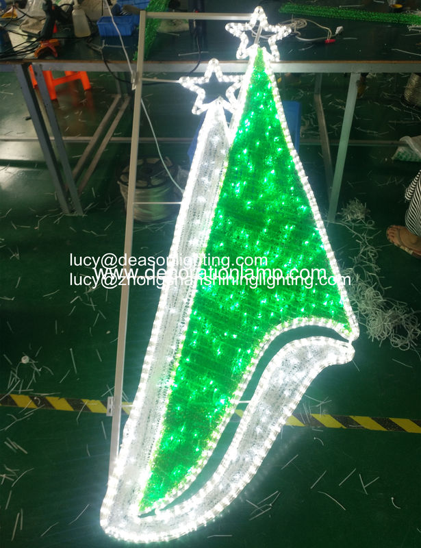 outdoor led christmas lamppost motif lights