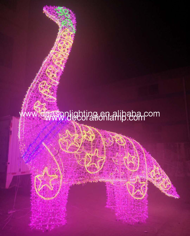 large dinosaur outdoor christmas decorations