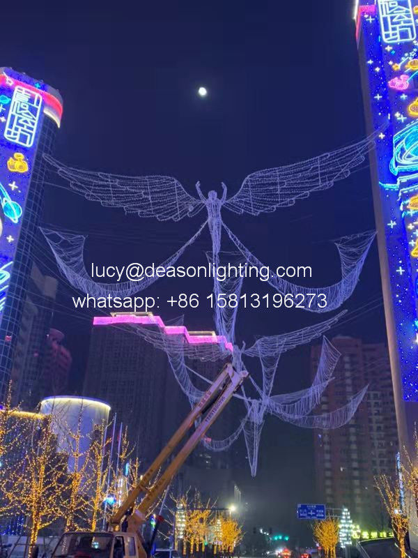 christmas lights angel outdoor street decorations