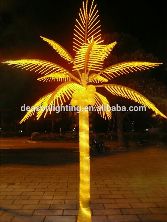 led artificial decorative outdoor lighted palm tree