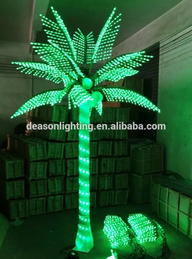 plastic lighted palm trees