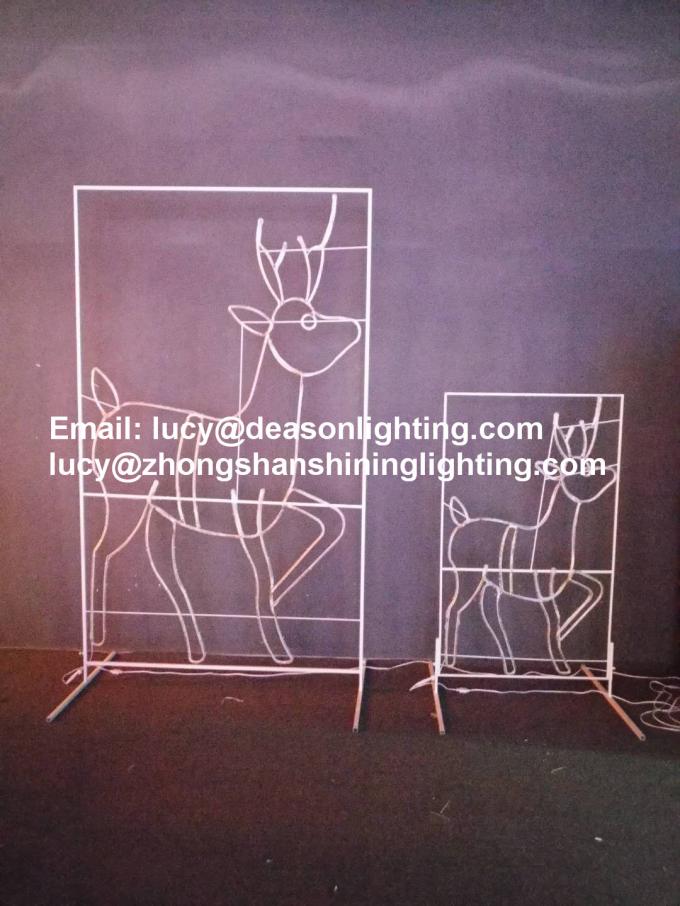 christmas running reindeer lights