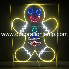 China christmas gibgerbread man led outdoor christmas light displays supplier