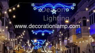 christmas outdoor street led star decorations