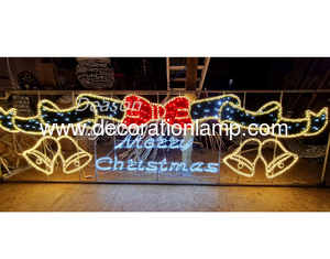 cross street led 2d bell motif light decoration