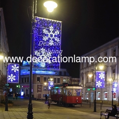 snowflake commercial street light pole decorations