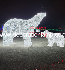 Lighted outdoor christmas polar bear