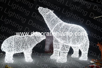 Christmas lighted polar bear