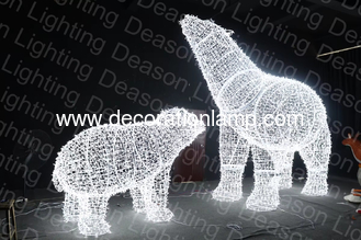 Christmas lighted polar bear