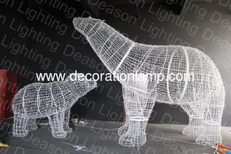 Christmas lighted polar bear