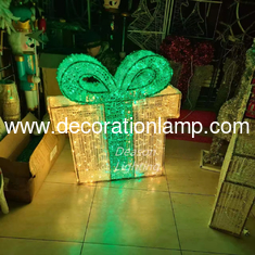 Outdoor Christmas Lights Decoration LED 3D gift box Motif light