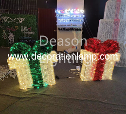 3d Led Christmas Gift Box Motif Light