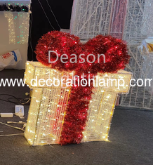 Outdoor Christmas Lights Decoration LED 3D gift box Motif light