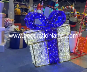 Outdoor Christmas Lights Decoration LED 3D gift box Motif light
