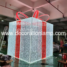 giant outdoor christmas gift box lights