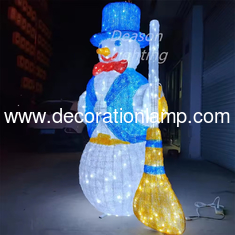 Outdoor lighted snowman christmas decorations