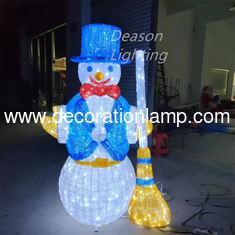 Outdoor lighted snowman christmas decorations