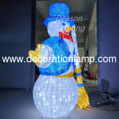 Outdoor lighted snowman christmas decorations