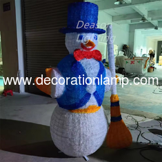 Outdoor lighted snowman christmas decorations