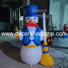 Outdoor lighted snowman christmas decorations