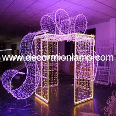 Giant outdoor christmas gift box lights