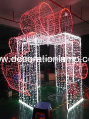 Giant outdoor christmas gift box lights