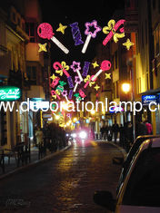 China christmas street decoration candy motif light supplier