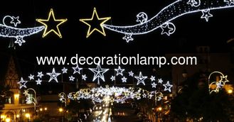 overhead street display Christmas lighting