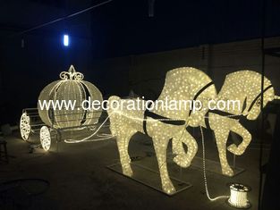 China led outdoor christmas decoration horse carriage supplier