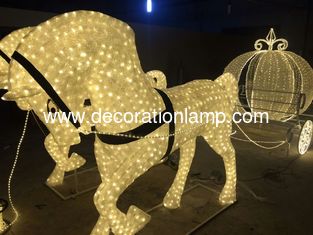 led outdoor christmas decoration horse carriage