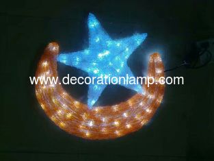 China led moon and star lights for shopping mall ramadan decorations supplier