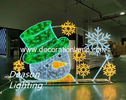 Christmas Snowman Yard Garden Decor LED Lights Display