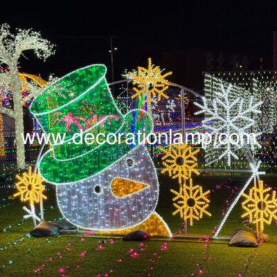 Christmas Snowman Yard Garden Decor LED Lights Display