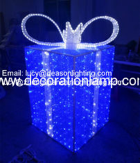 China outdoor led christmas gift boxes supplier