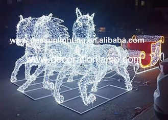 christmas horse lighted carriage