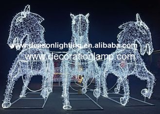 christmas horse lighted carriage